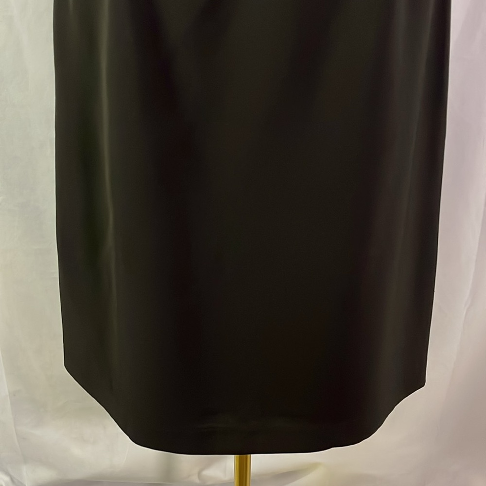 Talbots Black Gold Side Button A-Line Midi Skirt - Picture 12 of 15